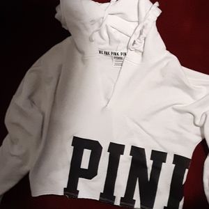 Pink cropped hoodie